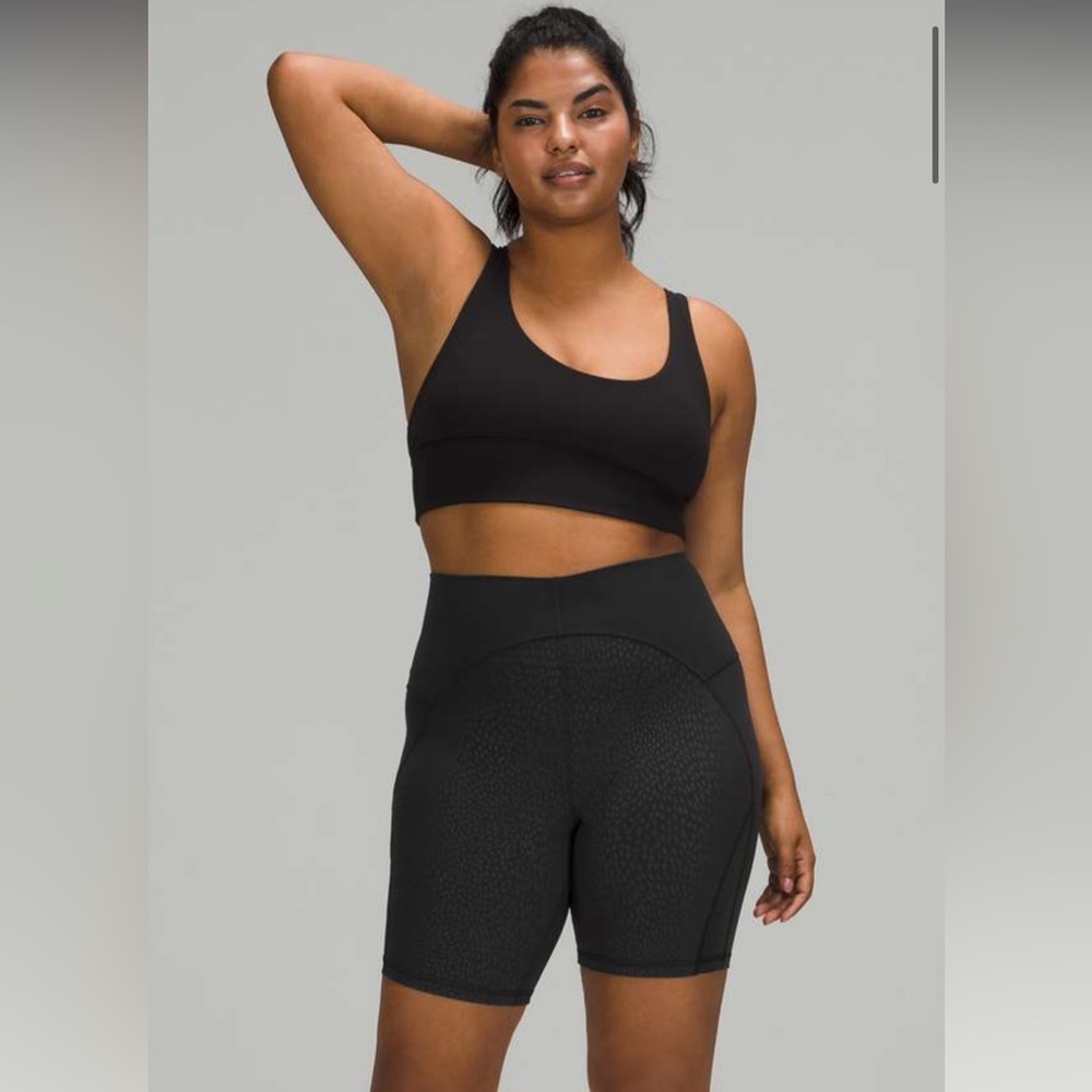 LULULEMON NEW WITH TAG HARD-TO-FIND/DISCONTINUED BLACK UNLIMIT HR SHORT 8" *MESH